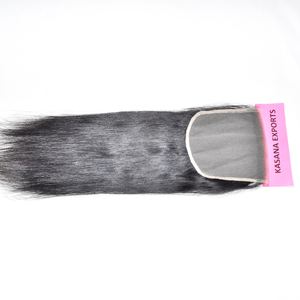 Remy 6*6 Closure Vente en Gros 100% Naturel Cuticule Alignée Noir Indien Tissage Femmes Vague Profonde Vietnam Extensions de Cheveux Humains - Product Image 1