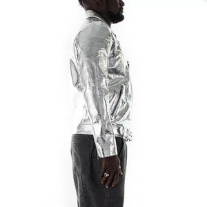 แจ็คเก็ตนักขี่จักรยานหนังแท้คลาสสิกสำหรับผู้ชายแจ็คเก็ต2025ปักลายมีสไตล์ - Product Image 3