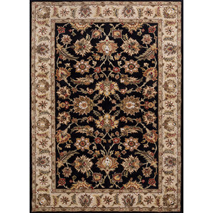 Kasbah ผ้าขนสัตว์ชนิดหนึ่งสีเทา & สีดำและพรมวิสคอสลายดอกไม้ถักแบบแบนพรมปอกระเจาสำหรับบ้านโถงทางเดินสี่เหลี่ยมผืนผ้าห้อง-Top-1516 - Product Image 1