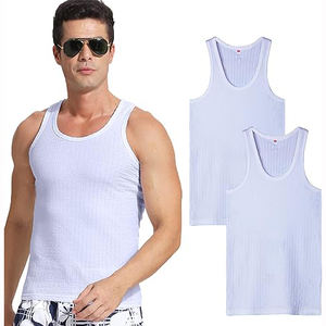 Débardeurs d'entraînement décontractés pour hommes Vêtements de sport d'été sans manches en coton Vêtements de sport personnalisés - Product Image 2