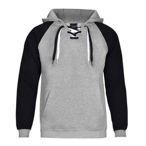 2024 personalizado barato único con capucha Hockey Sudadera con capucha aparejos sarga equipo Hockey sobre hielo Jersey con capucha encaje hasta Hockey Jersey - Product Image 1