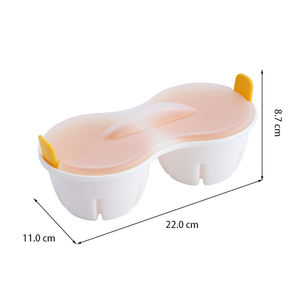 เครื่องทำไข่<span class=keywords><strong>ต้ม</strong></span>แบบไมโครเวฟ 2 ช่อง 2 ชั้น พร้อมฝาปิดและอุปกรณ์แยกไข่ - Product Image 2