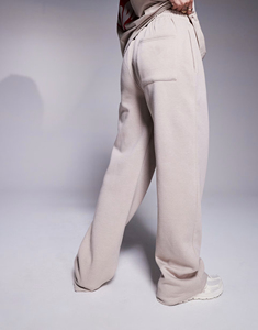 High Quality Custom Made 100% Cotton Loose Fit Flare <b>Jogger</b> Pants For <b>Women</b> Breathable Wide <b>Straight</b> <b>Leg</b> Hip Hop Sweatpants - Product Image 6