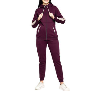 Marca nueva ropa de calle chándal mujer 2025 invierno Elegante ropa deportiva conjuntos de mujer 100% algodón conjuntos de dos piezas - Product Image 1