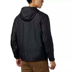 แจ็กเก็ตสำหรับฤดูหนาวแนวสตรีทชั้นสูงสำหรับผู้ชายดีไซน์ตามสั่งมีซิปปิดผ้าใบสีดำคุณภาพสูงไนลอนโลโก้ - Product Image 3