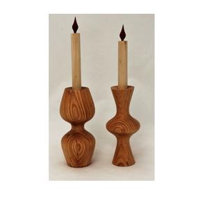 Portavelas de madera natural, diseño único, decoración del hogar, portavelas de madera para accesorios de iluminación - Product Image 1