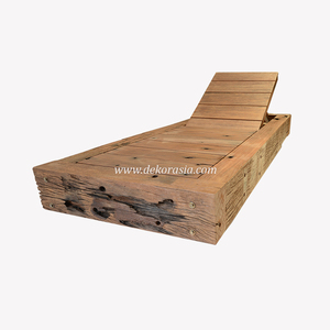 Meubles décoratifs de chaise longue en bois ferroviaire récupéré de Style rustique pour la décoration de la maison de Villa d'hôtel - Product Image 6
