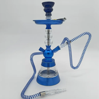 Nouveau design de couleur jaune Accessoires pour fumeurs Narguilé allemand en acier inoxydable avec grand verre de l'Inde au prix de gros