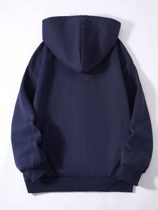 Sudadera con Capucha de Algodón Premium con Pedrería para Hombre, Ropa Urbana Básica, Sudadera Reflectante Personalizada, Top de Moda con Ajuste Ajustable - Product Image 2