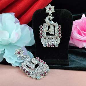 Pendientes colgantes de moda oxidados, piedras de colores cautivadoras, fusión con elegancia terrosa, perlas de la mejor calidad, encanto contemporáneo - Product Image 5