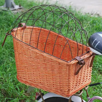 Vente en gros de panier de vélo pour chien en rotin de haute qualité nouveau panier de vélo en osier extérieur transporteur de chiot petit animal de compagnie du Vietnam