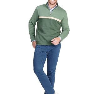 Suéter de Punto de Lana y Algodón de Alta Calidad, Cuello Redondo con Cierre de Cremallera, para Hombre, Transpirable, para Invierno - Product Image 4