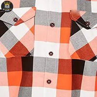Tren Terbaru Kemeja Flanel Kancing Tanduk Anti-Kerut Pria 100% Katun Lengan Panjang Motif Kotak-Kotak Gaya Safari Berkualitas Tinggi