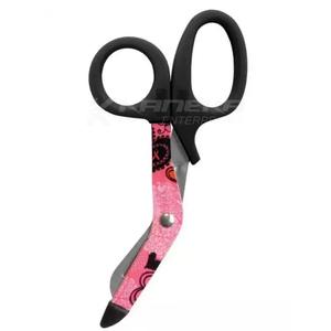 Ciseaux médicaux de premiers soins Poignée en plastique noir Ciseaux universels de pansement d'allaitement en acier inoxydable Revêtement de papier d'alimentation manuel - Product Image 1