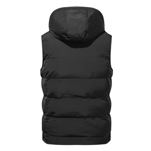 High Quality American Men's Autumn Outdoor Casual Stand Hooded <b>Body</b> <b>Warmer</b> Sleeveless Jacket Zip Lightweight Eco-Friendly Vest - Product Image 2