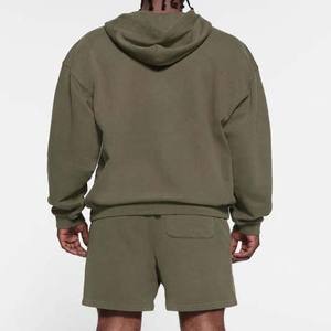 Sweats à capuche pour hommes avec cordon de serrage à épaules tombantes haute qualité pas cher prix sweats à capuche avec fermeture éclair Basics - Product Image 2
