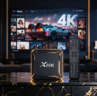 Boîtier TV intelligent X98K Android 13 RK3528A 8K Quad Core à bas prix, 4+32G, Wi-Fi double bande 2.4G/5G, Royaume-Uni