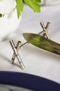 ช้อนส้อมโลหะสำหรับใช้ในชีวิตประจำวันใหม่และดีไซน์ทันสมัยป้องกันไม่ให้เครื่องใช้สัมผัสกับโต๊ะและรักษาสุขอนามัย - Product Image 5