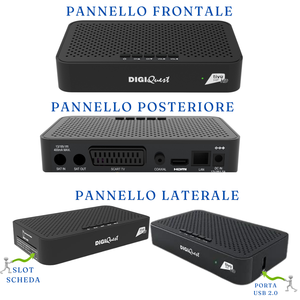 Digiquest Q10 classico Tivùsat Decoder per HDMI LAN SCART USB 2.0 Satellite ricevitore DVD - Product Image 4