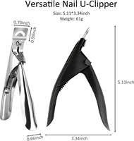 Coupe-ongles en acrylique pointu ensemble de manucure et de pédicure coupe-ongles tondeuse et conseils fournitures techniques essentielles pour les ongles