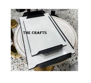 Trending Design Plateau de service alimentaire en acier inoxydable Forme rectangulaire Ustensiles de cuisine Plateau de service à thé et à café en Inde - Product Image 6