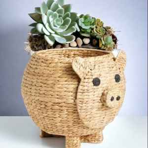 High Quality Customizable Seagrass <b>Belly</b> <b>Basket</b> Adorable Animal Decorative Handwoven <b>Basket</b> for Kids Room and Living Room - Product Image 2