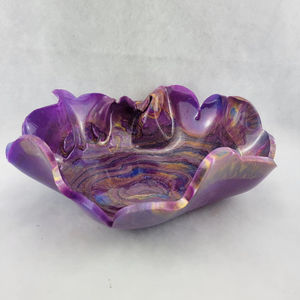 Bol en résine bohème fait main, écologique, modèle de bol à fruits, vaisselle pour fête, décoration de la maison, artisanat, cadeaux - Product Image 1