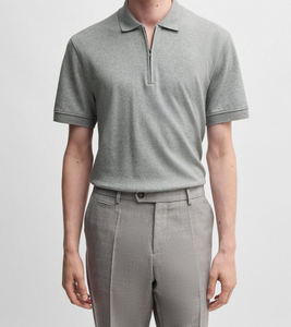 2025 été nouveaux hommes mince décontracté Polo couleur correspondant T-shirt pour homme T-shirt poitrine bouton imprimé rayé à manches courtes - Product Image 6