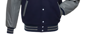 Veste universitaire en toile à logo personnalisé, broderie personnalisée, coupe universitaire, fermeture à pression, coupe ajustée, coupe slim, coupe haute rue, coupe coupe-vent, 2026 - Product Image 4