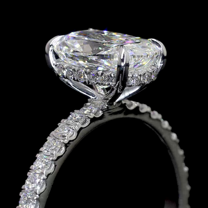 แหวนเพชรทรงยาวทรงโค้งสไตล์14K 18K - Product Image 4