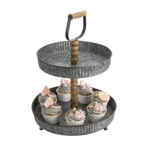 Nuevo soporte decorativo para pastel galvanizado de hierro de 3 niveles, soporte de exhibición de pastel para fiesta de cumpleaños de Metal - Product Image 6