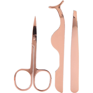 4 pièces ensemble recourbe-cils et coupe des sourcils faux cils Extensions de cils outil acier inoxydable argent Durable réutilisable - Product Image 3