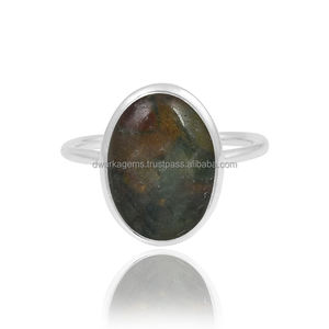 แหวนพลอยสีเงินสเตอร์ลิงสี925คู่เทอร์ควอยส์สีรุ้งดวงจันทร์ทันสมัยแบบคลาสสิกใหม่สำหรับใส่ไปปาร์ตี้ - Product Image 4