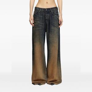 Women's Loose Classic Casual Summer <b>Jeans</b> Ladies' Low-Waisted Straight Dirty Wash Denim Pants Breathable-<b>Sexy</b> Streetwear Style - Product Image 6