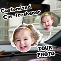 Diffuseur de parfum pour voiture personnalisé avec impression photo, accessoires de voiture tendance, parfum longue durée