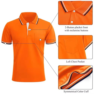 Haute qualité de luxe de marque Golf hommes décontracté sport uniforme à manches courtes Polo personnalisé grande taille hommes polos - Product Image 4