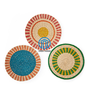 Assiette de présentation en jonc de mer tissé à la main de Style vintage/napperon tissé pour table à manger ou décoration de mariage tapis de table salle à manger - Product Image 2