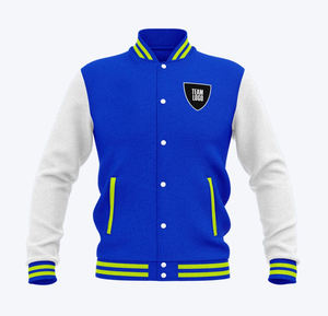 แจ็กเก็ตเบสบอลวินเทจสำหรับผู้ชายมหาวิทยาลัยมหาวิทยาลัยมหาวิทยาลัยเด็กเครื่องบินทิ้งระเบิดผ้าขนแกะแขนเสื้อหนังว่างเปล่าสำหรับฤดูหนาว - Product Image 1