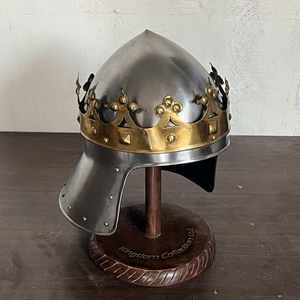 Casque romain spartiate grec Leonidas du roi médiéval pour hommes, costume de guerrier ou articles de camping inclus - Product Image 3