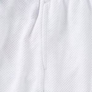 Shorts de basket-ball en maille blanche avec bande noire, logo personnalisé, vêtements de sport - Product Image 2