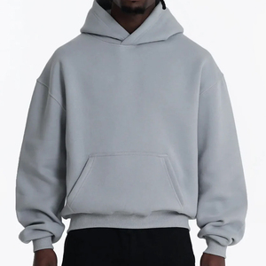 Sweat à capuche zippé de luxe pour hommes de haute qualité 100% coton personnalisable surdimensionné poids lourd Streetwear sweat blanc brodé - Product Image 5