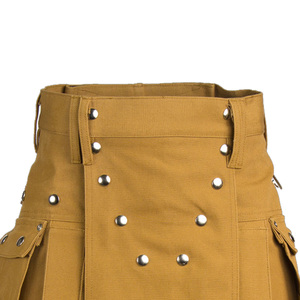 Kilts de travail à usage intensif de style écossais fait à la main du meilleur fournisseur 100% kilts utilitaires en coton avec sangles prix de gros - Product Image 6