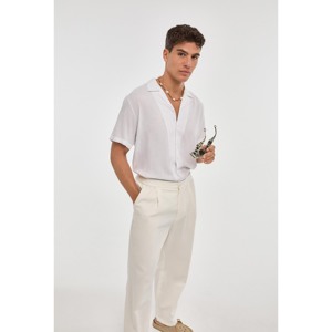 เสื้อฮาวายวิสโคสของผู้ชาย100% พื้นสีสดใส5สีสำหรับฤดูร้อน - Product Image 3