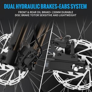 Bici elettrica da cross per adulti bici elettrica da 2500W con 1747Wh(48V 18.2AH * 2) batterie rimovibili da 37mph/85 miglia - Product Image 6
