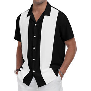 Chemise boutonnée à manches courtes pour homme disponible en vrac avec étiquettes personnalisées broderie logo marque privée et choix de tissus - Product Image 1