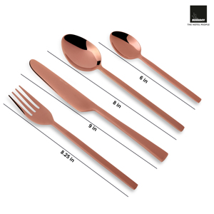 Ensemble d'ustensiles de service modernes en acier inoxydable or rose pour restaurants mariages banquets fêtes avec cuillère fourchette - Product Image 4