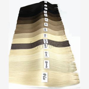 Vente en gros de mèches de cheveux volumineuses personnalisées, qualité supérieure, <span class=keywords><strong>100</strong></span>% cheveux humains vierges Remy, double trame volumineuse - Product Image 3