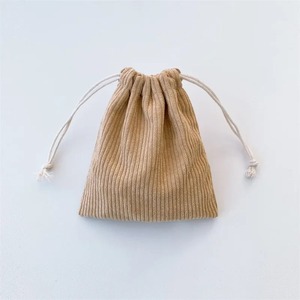 Nouveau sac de rangement en velours côtelé avec cordon de serrage, poche pour maquillage, couleur unie, unisexe, voyage, portable, grande capacité, zéro argent, polyester - Product Image 5