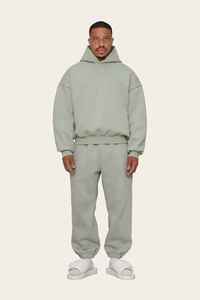 Superbe qualité hiver 400gsm pull à capuche lourd hommes 100% coton épaules tombantes surdimensionné Boxy Fit écologique - Product Image 6
