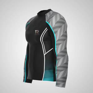 Rashguard de performance à manches longues pour hommes Rashguard d'entraînement à manches courtes pour hommes Rashguard de sport flexible pour hommes - Product Image 2